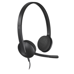 LOGITECH Refurbished (Good) - H340 USB Headset (981-000507) - In Black