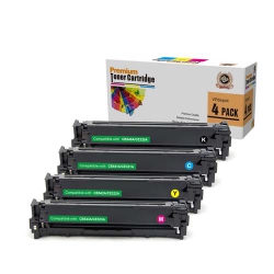 VPDEPOT 4Pk Cb540A Cb541A Cb542A Cb543A (125A) Cmyk Replacement Toners for HP Laserjet Cm1312, Cp1213, Cp1513/1514
