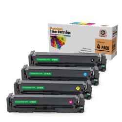 VPDEPOT 4Pk Cf400X Cf401X Cf402X Cf403X (201X) Cmyk Replacement High Yield Toner Set for HP Color Laserjet Pro M252, Mfp M277
