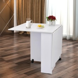 HOMCOM Dining Table With 2 Shelves