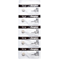 ENERGIZER 5 X 321 Watch Batteries, 0% Mercury Equivilate Sr616W