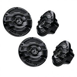 KENWOOD Kfc-1653Mrb 6.5" 2-Way Coaxial Marine Speakers (2 Pairs) In Black