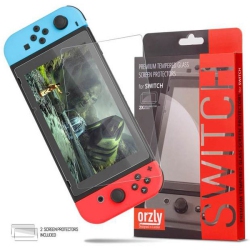 ORZLY UK Nintendo Switch Premium Tempered Glass Screen Protector (2 Pack) [Orzly]