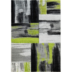 LA DOLE RUGS La Dole Copper Abstract Carpet 6'2" X 9'2" Rectangle Area Rug - Black Grey In Green