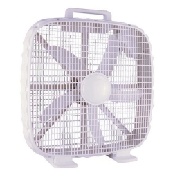 HAUZ 20” Box Fan | 3 Speeds, Quiet Motor, Overheat Protection, Safety Grill - Bf2-20 In White