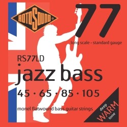 ROTOSOUND Rs77Ld Jazz Bass Monel Flatwound Electric Bass 4 String Set (45-105)