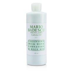 MARIO BADESCU Cleansing Milk With Carnation & Rice Oil - for Dry- Sensitive Skin Types - 472Ml-16OZ