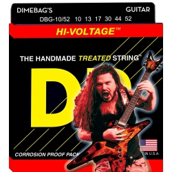 DR HANDMADE STRINGS Hi-Voltage Dimebag Darrell Electric Guitar Strings, Big - Heavy (10-52)