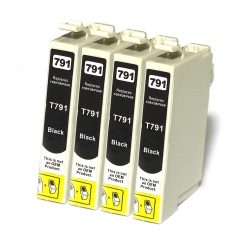 GOTONERS Generic Packaged 4Pk Epson New Compatible T079120 Standard Yield Inkjet Cartridges for Stylus Photo Px650/660/720/730/810/820/830 In Black