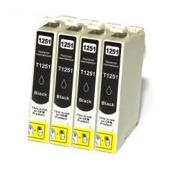 GOTONERS Generic Packaged 4Pk Epson New Compatible T125120 Standard Yield Inkjet Cartridges for Stylus Nx125/127/420/625, Workforce 320/323/325