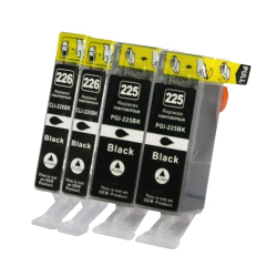 GOTONERS Generic Packaged 4Pk Canon New Compatible Pgi-225Bk Cli-226Bk Standard Yield Ink Cartridge for Pixma 4820/6520, Mg5210/5220/8120/8220, Mx712