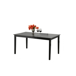 TITUS FURNITURE Espresso Finish Wood Classic Casual Dining Table Seats 6