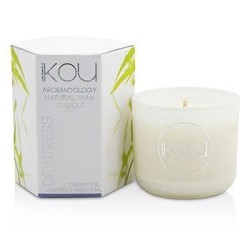 IKOU Eco-Luxury Aromacology Natural Wax Candle Glass - De-Stress (Lavender & Geranium) - (2X2) Inch