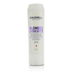 GOLDWELL Dual Senses Blondes & Highlights Anti-Yellow Conditioner (Luminosity for Blonde Hair) - 200Ml-6.8OZ