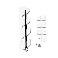 TACO METALS Taco 3-Rod Poly Bungee Rod Holder Rack - In White