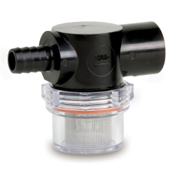 SHURFLO BY PENTAIR Shurflo Twist-On Water Strainer - 1-2" Barb Inlet - Clear Bowl