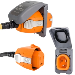 SMARTPLUG 30 Amp Connector & Non Metallic Inlet - In Gray