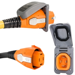 SMARTPLUG 50 Amp Connector & Non Metallic Inlet - In Gray