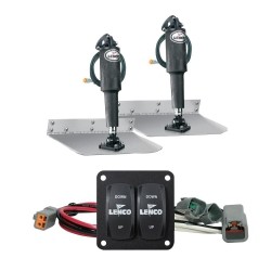 LENCO MARINE Lenco 12" X 12" Standard Trim Tab Kit W-Double Rocker Switch Kit