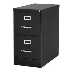 HIRSH INDUSTRIES LLC 2500 Series 2 Drawer Letter File Cabinet In In Black