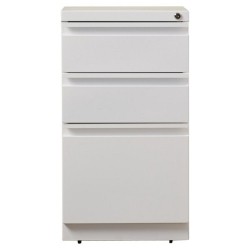 HIRSH INDUSTRIES LLC 3 Drawer Mobile File Cabinet In In White