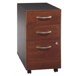 BOWERY HILL 3 Drawer Mobile Pedestal In Hansen Cherry