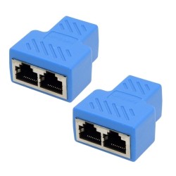 Câble réseau Ethernet LAN 1 à 2 voies, séparateur femelle RJ45