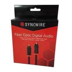 SYNCWIRE Toslink Audio Optic Fiber Premium Cable Professional Metal Connectors Plated 8 Meters (25.26 Ft) In Gold