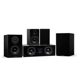 FLUANCE Elite High Definition Compact Surround Sound Home Theater 5.0 Channel System - Ash (Sx50Bc) In Black