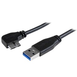 STARTECH 0.5M Slim Left-Angle Micro USB 3.0 Cable - M/m - USB 3.1 Gen 1