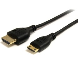 STARTECH 3 Ft Slim High Speed HDMI® to Mini HDMI Cable With Ethernet