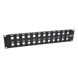 TRIPP LITE Unshielded Blank Keystone/multimedia Patch Panel 24-Port 2U Rack-Mount - - (N062-024-Kj) In Black