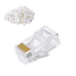 CABLECREATION 10-Pack Cat 6 Rj45 Connector, Utp Network Plug, Transparent