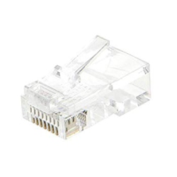 CABLECREATION 50-Pack Cat 5E Rj45 Connector 8P8C Utp Network Plug Transparent