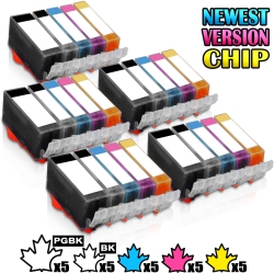 INKFIRST 5 Set Of 5 Compatible Pgi-220 Cli-221 Ink Cartridges Replacement for Canon Pgi220 Cli221 Pixma Ip3600 Ip4600 Ip4700