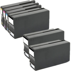 INKFIRST 6 Compatible Ink Cartridges Replacement for HP 950Xl 951Xl Cn045An Cn046An Cn047An Cn048An Officejet 8600 1Set+2Bk