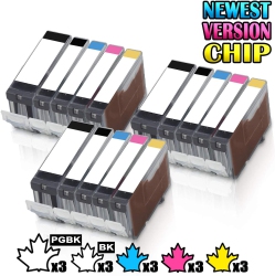 INKFIRST 3 Set Of 5 Compatible Ink Cartridges Replacement for Canon Pgi-5 Cli-8 Pgi5 Cli8 Pixma Mx850 Ip4200 Ip4300 Ip4500