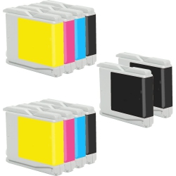 INKFIRST 10 ® Compatible Ink Cartridges Lc51Bk Lc51C Lc51M Lc51Y Replacement for Brother Lc51 Intellifax 1360 1860C 2Set+2Bk