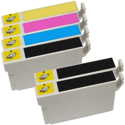 INKFIRST 6 ® Compatible 125 Ink Cartridges Replacement for Epson 125 Workforce 320 323 325 Stylus Nx420 Nx127 1Set+2Bk