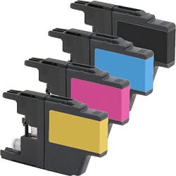 INKFIRST 1 Set Of 4 ® Compatible Ink Cartridges Lc71 Lc75 Lc71Bk Lc71C Lc71M Lc71Y Replacement for Brother Lc71 Lc75