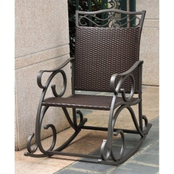 INTERNATIONAL Caravan Valencia Resin Patio Rocker In Chocolate