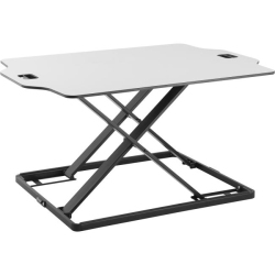AMER NETWORKS Mounts Ultra Slim Height Adjustable Standing Desk- Finish In White