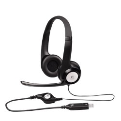 LOGITECH H390 Wired Clearchat Comfort USB Headset (981-000014) In Black