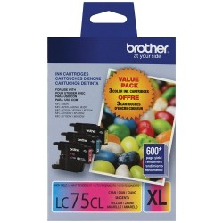 BROTHER Lc753Pks Genuine Colour Ink Cartridge Cyanmagentayellow 3-Pack