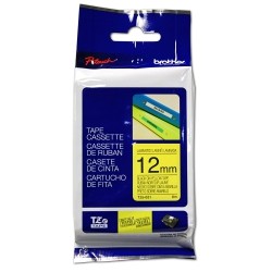 BROTHER Tze631 Genuine P-Touch Tape (12MM On Yellow) In Black