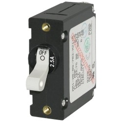 BLUE SEA SYSTEMS Sea 7917 A-Series White Toggle Circuit Breaker - Single Pole 2.5A