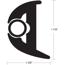 TACO MARINE Taco Flex Vinyl Rub Rail Kit - W- Insert - 50' - 1-7-8" X 1-3-8" In Black