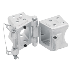 FULTON Fold-Away Bolt-On Hinge Kit 3" X 5" Trailer Beam, Rating 9, 000 Lbs., 48" Pivot, Z-Max 600 Zinc Finish
