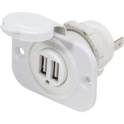 BLUE SEA SYSTEMS Sea 12V Dc Dual USB Charger Socket - White