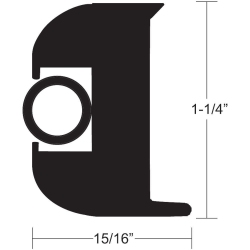 TACO METALS Taco Flex Vinyl Rub Rail Kit - W- Insert - 50' - 1-1-4" In Black